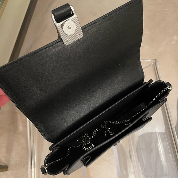 Reiss Calfskin Leather and Animal Print Crossbody Bag - Picture 5 of 6